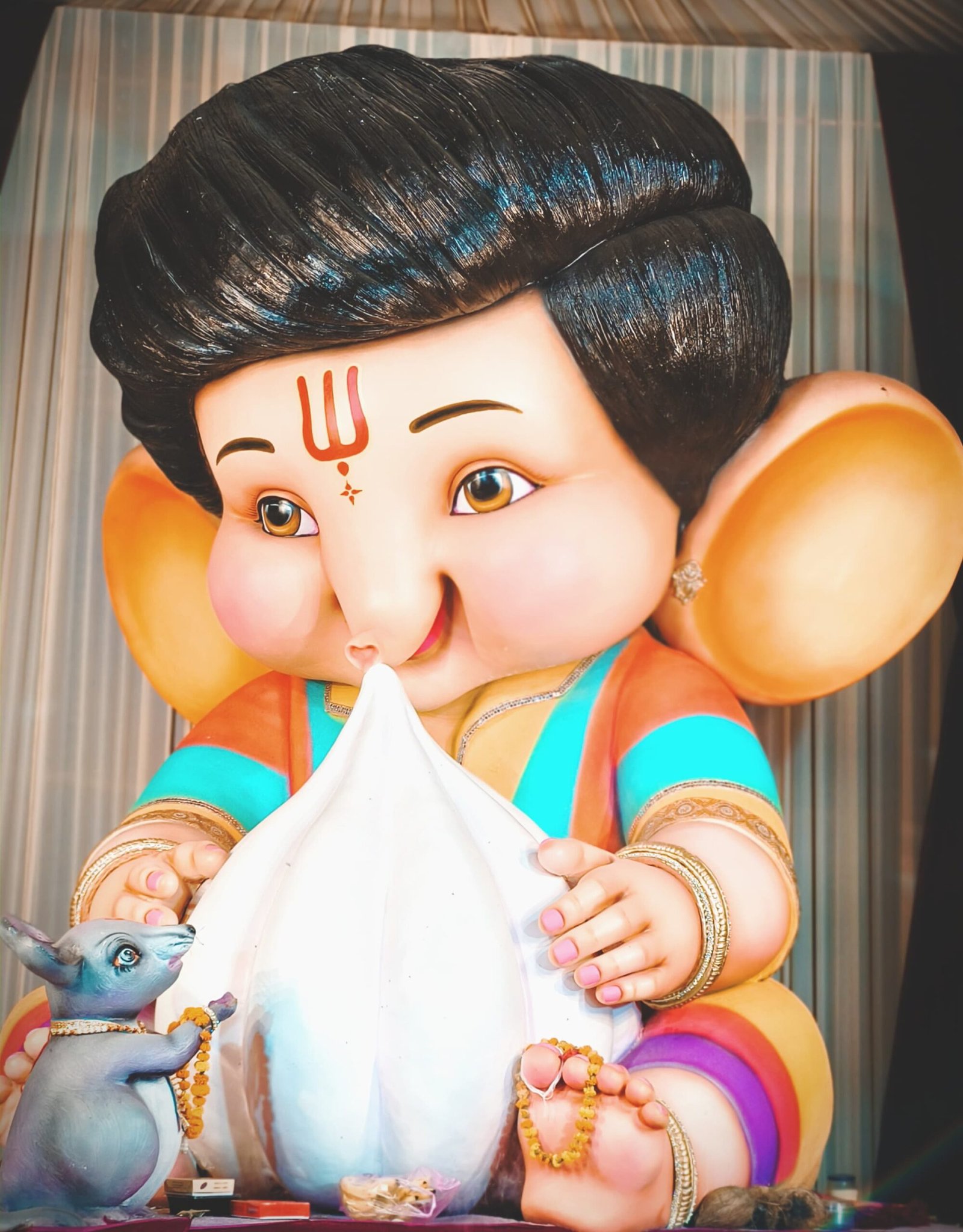 मुंगेली शहर में विभिन्न स्थानों पर विराजमान गणेश प्रतिमाओं का हुआ भव्य दर्शन